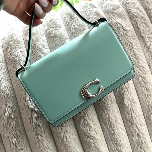 NWT Coach Crossbody Bandit Crossbody Tiffany Blue Lux Refined Leather - Picture 8 of 8